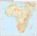 Пустыня Намиб на карте Африки