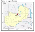 Китве на карте Замбии