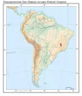 Водохранилище Трес-Мариас на карте Южной Америки