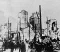 Разрушения на улицах Гуанчжоу после подавления восстания. 16 декабря 1927