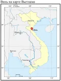 Винь на карте Вьетнама