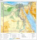 Общегеографическая карта Египта