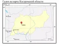 Галич на карте Костромской области