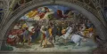 Рафаэль. Встреча Аттилы и папы Римского Льва I. Станца д'Элиодоро, Апостольский дворец (Ватикан). 1514