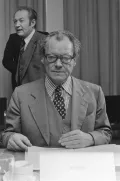 Вилли Брандт на Конференции лидеров социал-демократических партий стран ЕЭС в Гааге. 1 ноября 1974