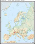 Пеннинские Альпы на карте зарубежной Европы