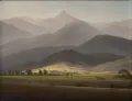 Каспар Давид Фридрих. Горный пейзаж (Вид на Малую Штурмхаубе из Вармбрунна). 1810-е гг.