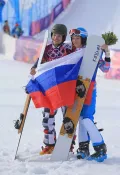  Российские сноубордисты Вик Уайлд и Алёна Заварзина