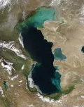 Каспийское море. Вид из космоса