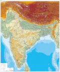 Общегеографическая карта Индии