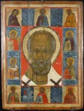 Икона «Святитель Николай Чудотворец с избранными святыми». Конец 15 – начало 16 вв.