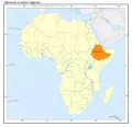 Эфиопия на карте Африки