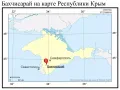 Бахчисарай на карте Республики Крым