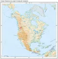 Озеро Оканаган на карте Северной Америки