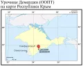 Урочище Демерджи (ООПТ) на карте Республики Крым