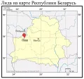Лида на карте Республики Беларусь