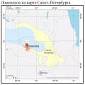 Ломоносов на карте Санкт-Петербурга