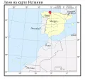 Леон на карте Испании