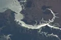 Гамбия. Эстуарий реки Гамбия. Вид из космоса