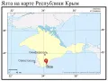 Ялта на карте Республики Крым