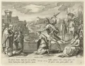 Иеффай, приносящий в жертву свою дочь. Николас Рикманс по рисунку Питера де Йоде. Амстердам. 1643