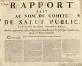 Rapport fait au nom du Comité de salut Public par Maximilien Robespierre sur les rapports des idées religieuses et morales avec les principes républicains, et sur les Fêtes nationales