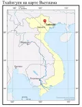 Тхайнгуен на карте Вьетнама