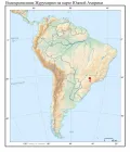 Водохранилище Журумирин на карте Южной Америки