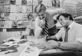 Стэн Ли и Джон Ромита проверяют стрип с Человеком-Пауком. Нью-Йорк. 1978