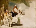 Бенджамин Уэст. Американские уполномоченные на предварительных мирных переговорах с Великобританией (Подписание Парижского договора). Начата в 1783