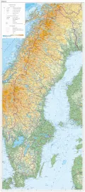 Общегеографическая карта Швеции