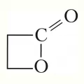 Структурная формула β-пропиолактона, простейшего представителя лактонов