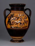 Геракл и стимфалийские птицы. Изображение на чернофигурной амфоре. Ок. 540 до н. э. 