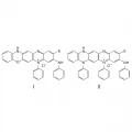 Общие структурные формулы нигрозинов с оксазиновыми (I) и диазиновыми (II) кольцами