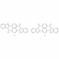 Структурные формулы транс-изо­мера и цис-изо­мера кубового алого красителя