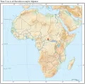 Река Уэле и её бассейн на карте Африки