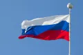 Российский флаг на флагштоке