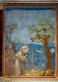 Джотто. Франциск Ассизский проповедует птицам. 1297–1300. Ассизи (Италия)