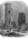 Замок Монфор-л’Амори, Иль-де-Франс (Франция). Руины донжона 10 в. и башни, возведённой Анной Бретонской в конце 15 в. 1865