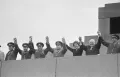 Никита Хрущёв с советскими космонавтами на митинге, посвящённом космическому полёту Валентины Терешковой и Валерия Быковского. Москва. 22 июня 1963