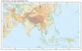 Озеро Хубсугул на карте зарубежной Азии