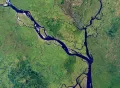 Рукав Падма в общей дельте рек Ганг, Брахмапутра и Мегхна (Бангладеш)