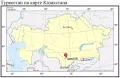 Туркестан на карте Казахстана
