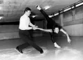 Вольфганг Шварц и Ингрид Вендль во время тренировки. Вена. 1955