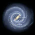 Движение Солнца вокруг центра Галактики в представлении художника