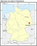 Дрезден на карте Германии