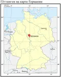 Гёттинген на карте Германии