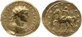 Ауреус императора Аврелиана, золото. Милан. 270–275