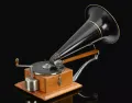 Модель граммофона 1897, изображавшаяся на логотипах компании Victor Talking Machine Company и лейбла His Master’s Voice