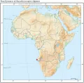 Река Кунене и её бассейн на карте Африки